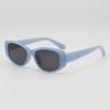 Gafas de Sol Cuadradas Color Azul Dopamina Estilo Coreano Ins para Mujer Tendencia Cara Redonda Sesión de Fotos Callejeras Gafas de Gama Alta Gafas de Chica Dulce