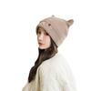 Gorro de otoño e invierno para mujer, gorro de punto, para circunferencia de cabeza grande, gorro de confinement posparto, gorro de punta, para verse la cara lindo, gorro para el frío, gorro de montón