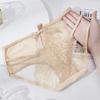 Roupas íntimas femininas populares cintura baixa renda cinto fino laço oco Ice Silk tecido confortável respirável cueca para mulheres 3309