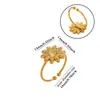 Lujo Ligero Retro Mariposa Ojo de Gato Piedra Natural Flor Anillo Acero Inoxidable Hermosa Hoja Anillo de Gama Alta Venta al por Mayor