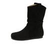Botas Retro Estilo Perezoso Botas de Pila Botines de Mujer 2025 Nuevas Otoño e Invierno Botas de Moda de Cuero Nobuck para Mujer