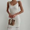 Vestido de punto bohemio para mujer europea y americana, vestido de verano para mujer de alta gama, corte entallado, vestido camisero para mujer pequeña, pura elegancia
