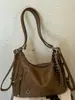 Mochila Retro Nueva de Otoño 2026 Moda Bolso Tote para Viajes Cotidianos Bolso Cruzado Casual de Gran Capacidad Color Sólido