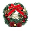 Decoración de árbol de Navidad hecha a mano, corona de PVC, accesorios para colgar en la puerta de Navidad, decoración de ventanas, corona de Navidad, corona de campana