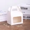 Caja West Point Portátil con Ventana Abierta Empaque para Hornear Caja para Tartaletas de Huevo Mousse Caja para Turrón Hecho a Mano Caja para Empaque de Pastel para Llevar Comida