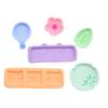 Bandeja Color Tronco Vintage Madera DIY Accesorios Resina Casa de Muñecas para Familia Macarons Micro Bandeja de Madera