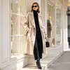 Abrigo de Lana con Lazo Estilo Europeo Solapa Oversize Ropa de Abrigo Larga de Lana Directo de Fábrica 2052142