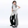 Conjunto de Encaje Dulce y Genial para Danza Jazz para Niñas Ropa de Moda para Actuación de Street Dance Infantil Atuendo para Actuación en Escenario Hip-Hop para Niña