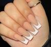 Arte de Uñas Transfronterizo Europeo y Americano Más Vendido Colección Estilo Francés de 24 Piezas Simple y Moderno Uñas Postizas Blancas Francesas de Larga Duración Venta al por Mayor