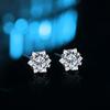 Brincos de floco de neve em prata de lei 925 com diamante moxan femininos 1 quilate brincos da moda joias de ouvido ins fornecimento da Amazon atacado