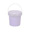 Cubo Blanco de Plástico de Grado Alimenticio 6L8L Bolso Cubo Redondo Cubo PP Cubo de Boca Ancha Cubo de Pintura Tapa con Cinta Impermeable Cubo al por Mayor