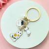 Llavero de gato blanco lindo de venta caliente transfronteriza, colgante pequeño de animal de personalidad creativa, regalo de recuerdo para amigos, novias