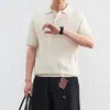 Camiseta de Tricô com Gola em Mistura de Tencel e Linho com Textura Âmbar, Versátil Polo de Manga Curta para o Dia a Dia