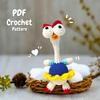 Muñeca de Pollo Cucú de Ojos Grandes Linda Paquete de Materiales de Ganchillo Los Más Vendidos en Amazon Adornos para Muñecas DIY de Interior