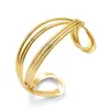Amazon Pulsera de Aro Geométrica Creativa con Baño de Cobre Transfronteriza para Mujer, Pulsera Vintage de Moda y Sencilla Estilo Ins