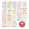 Conjunto de Cartões de Linguagem das Flores 18/36/54/72 Peças de Lindos Cartões de Decoração para Diário Floral Conjunto de Cartões de Saudação com Ilustrações de Plantas