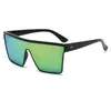 Nuevas Gafas de Sol de Moda de Una Pieza de Montura Grande Gafas de Sol de Gama Alta para Mujer Transfronterizas Europeas y Americanas Gafas de Sol con Protección Solar y Protección UV