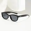 Gafas de sol semi-ovales de moda para hombre con un toque de alta gama, estilo coreano y occidental a la moda, populares en el estilo callejero de Xiaohongshu, Gafas de sol para mujer