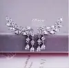 Corea del Sur Dongdaemun aretes de borla de hojas para mujer aretes de circonita aretes de aleación fabricantes de joyería al por mayor