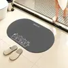 En Stock Estilo Japonés y Coreano Sencillo Temática de Gatos Alfombra de Baño Absorbente para el Hogar Tierra de Diatomeas Resistente al Desgaste Resistente a la Suciedad Felpudo para la Entrada