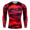 Camiseta de manga comprida masculina, manga comprida transfronteiriça, gola redonda, camuflagem ao ar livre, roupas de fitness, camiseta