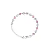 Pulsera de Acero Inoxidable con Corazón de Cristal 2026 para Mujer, Elegante y Versátil, Modelo de Transmisión en Vivo de Tiktok al por Mayor