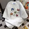 Camiseta de Manga Corta de Marca de Moda con Estampado de Letras y Perro de Dibujos Animados de Nicho para Mujer Verano 2025 Casual Holgada para el Trabajo Ins