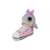 Muñeco de Peluche Juguete Lindo Tiburón Rosa Zapatilla Muñeco Animal de Peluche Suave con Relleno de Algodón PP 21cm Personaje Kawaii de Peluche para Niños y Niñas Adorable Decoración de Habitación y Regalo de Cumpleaños para Dormir Acurrucarse a