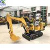 Equipamento de Escavação Pequeno sobre Esteiras, Mini Escavadeira para Cavar Canais em Terras Agrícolas e Pomares, Escavadeira Bulldozer para Construção de Estradas