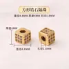 Cobre de Alta Qualidade que Preserva a Cor, Banhado a Ouro 18K, Contas Espaçadoras de Flor de Quatro Pétalas Incrustadas com Zircônia, Acessórios de Joias para Pulseira de Cristal DIY Feita à Mão