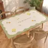 Elegante y Fresca Alfombrilla Protectora de Escritorio con Diseño Floral, Textura de Cuero Sintético, Alfombrilla Impermeable y Resistente al Calor para Mesa de Comedor y Mesa de Café, No Requiere Lavado