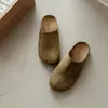 Zapatos sin cordones de punta redonda para primavera/verano 2026 para uso en exteriores, Pantuflas cerradas de suela gruesa para mujer, Sin cordones, Antideslizantes, para uso en casa