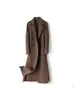 Nuevo Abrigo Largo de Lana de Alta Gama Otoño-Invierno 2026 para Mujer, Gabardina de Color Sólido de Longitud Media para el Trabajo, Abrigo de Lana