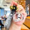 Boneco Panda Flutuante em Acrílico com Óleo Chaveiro para Mulheres Exquisito Chaveiro de Areia Movediça Pingente de Bolsa Presente de Máquina de Pegar Brindes