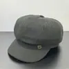 Sombreros de Otoño e Invierno para Mujer Sombrero Octagonal Moda Versátil Adelgazante Sombrero de Pintor Gorra Plana Boina Retro Británica Gorra de Periódico