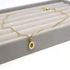 Moda europea y americana 26 letras collar de acero inoxidable oro plata cadena de clavícula de lujo ligero joyería de acero de titanio venta al por mayor