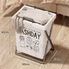 Artefacto de Almacenamiento de Ropa Nocturna junto a la Cama Plegable para el Hogar Cesta de Almacenamiento de Ropa Sucia Cesta de Lavandería para Baño Cesto de Ropa Sucia de Gran Capacidad