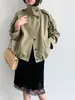 Falda A-Line con Ribete de Encaje y Tacto de Terciopelo LUXI para Mujer, Otoño 2026, Elegante, Adelgazante y Versátil Falda Corta 21132