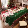 Mantel de Navidad ovalado, impermeable, a prueba de aceite, lavable, de lujo ligero, tacto de alta gama, mantel decorativo con temática navideña nuevo 2024