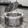 Mesa de Centro de Luxo para Quarto de Alta Aparência Mini Lixeira Fofa para Mesa com Tampa Tipo Prensa para Uso em Casa e no Carro