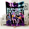 Manta de Sofá de Oficina Temática de Caza de Grupo Femenino de Kpop, Manta Estampada de Franela, Manta para Siesta de Mercancía Transfronteriza, Manta Cubierta