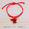 Pulsera Simple de Hilo Rojo de la Suerte para el Año del Caballo, Hilo Sencillo para la Buena Fortuna, Pulsera de Hilo Rojo para el Festival del Bote del Dragón, Pulsera de Hilo de Cinco Colores, Pulsera para Bebé
