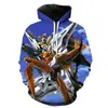 Cross-border Novo Gundam Manga Longa Masculino Impressão Digital 3D Outono Masculino Estilo Harajuku Manga Longa Com Capuz Moletom Popular