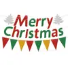 Bandeira de papel com glitter vermelho e verde para o Natal, vendida em alta em outros países, guirlanda de letras, decoração de atmosfera de festa, feita sob medida pelo fabricante