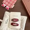 Grampo de Cabelo Xadrez de Lã Niannian Outono e Inverno com Laço Estilo Coreano Tecido Estilo Academia Grampo de Cabelo Infantil