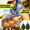 Pesca de Carpa Pesca de Carpa Europeia Chumbada Tipo Gota d'Água com Tubo Central Passante Anti-Aderência ao Fundo Anti-Correnteza Chumbada