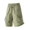 Shorts de Trabalho Masculino Novo Estilo Verão Outdoor, Secagem Rápida, Calça de Cinco Pontos Solta, Esportivo Casual, Seda Gelada Respirável, Marca Tendência, Shorts Masculino
