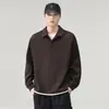 Sudadera Nueva de Otoño 2026 para Hombre, Falsa Dos Piezas con Cuello Polo, Holgada y Cómoda, Versátil Casual de Manga Larga
