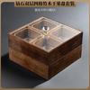 Caja de fruta de madera maciza, nueva caja de dulces con plato de fruta chino, rejilla para sala de estar, hogar, con tapa, plato de nueces, caja de almacenamiento de bocadillos de frutas secas