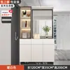 Gabinete de Entrada Frente a la Puerta, Gabinete Divisorio para Sala de Estar, Estantería de Almacenamiento, Gabinete de Almacenamiento de Lujo Ligero, Gabinete de Pantalla para Puerta, Gabinete de Zapatos Integrado